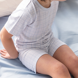 Pijama corto de dos piezas Blue Vichy Bamboo