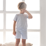 Pijama corto de dos piezas Blue Vichy Bamboo