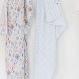 Blue Vichy Bamboo Musselin