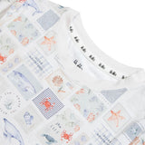 Ocean life print bamboo baby short two-piece pajama set