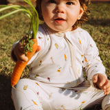 Pijama con cremallera de bambú Veggies