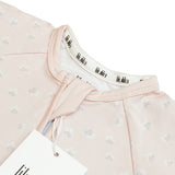 Coral floral print bamboo baby zippy romper with two-way zip