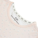 Coral floral print bamboo baby short pajama top and bottoms set