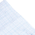 Blue vichy gingham bamboo baby short two-piece pajama set