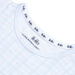 Blue vichy gingham bamboo baby two-piece pajama set