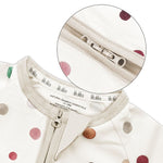 Confetti print bamboo baby sleepsuit with two-way zip