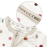 Confetti print bamboo baby sleepsuit with two-way zip