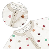 Confetti print bamboo baby zippy romper with two-way zip