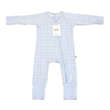 Mameluco con cierre Blue Vichy Bamboo