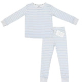 Ride stripes print bamboo baby two-piece pajama set