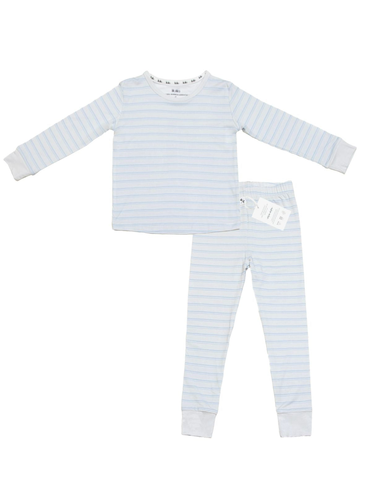 Ride stripes print bamboo baby two-piece pajama set