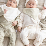 Olive green bamboo baby dribble bib