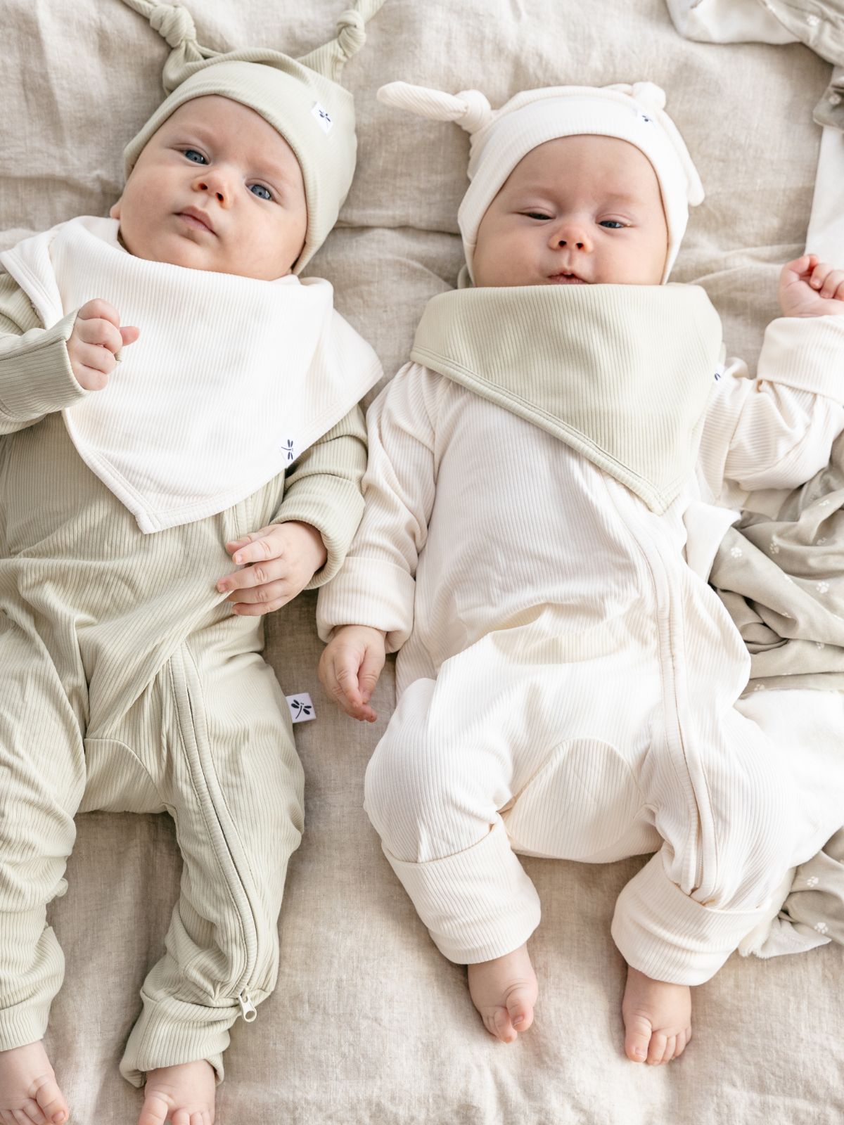Olive green bamboo baby dribble bib