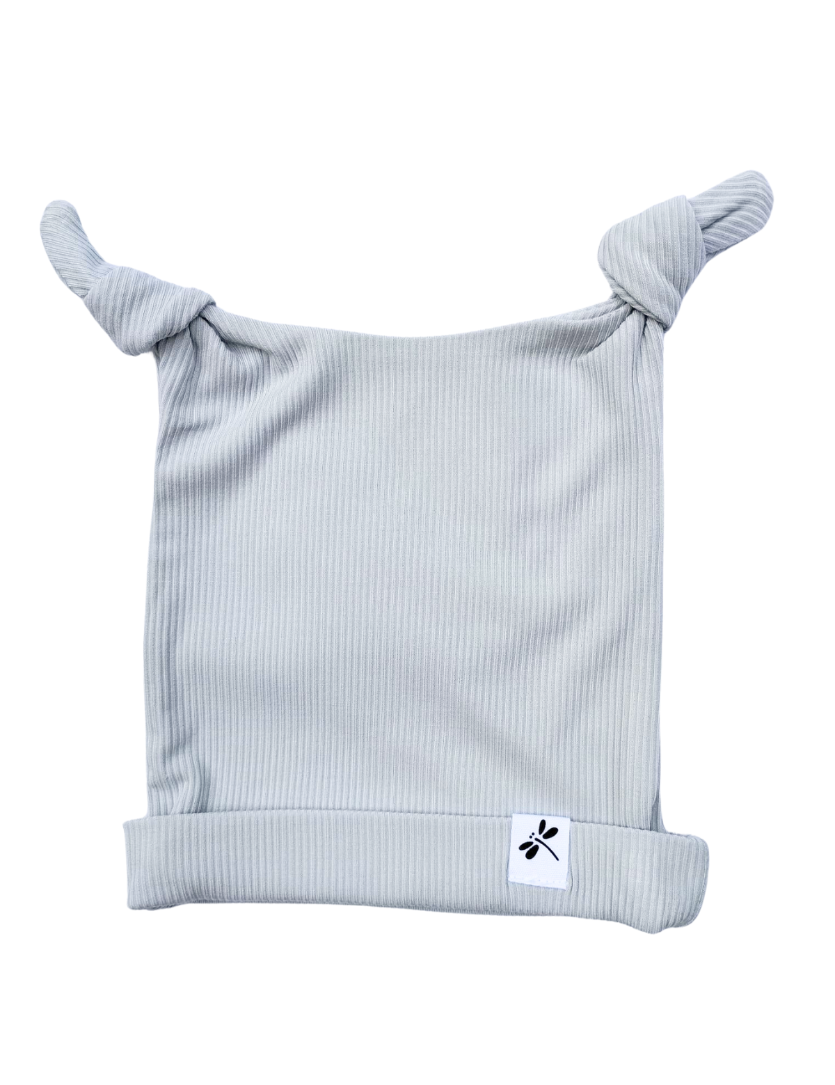 Baby blue bamboo baby double knot hat