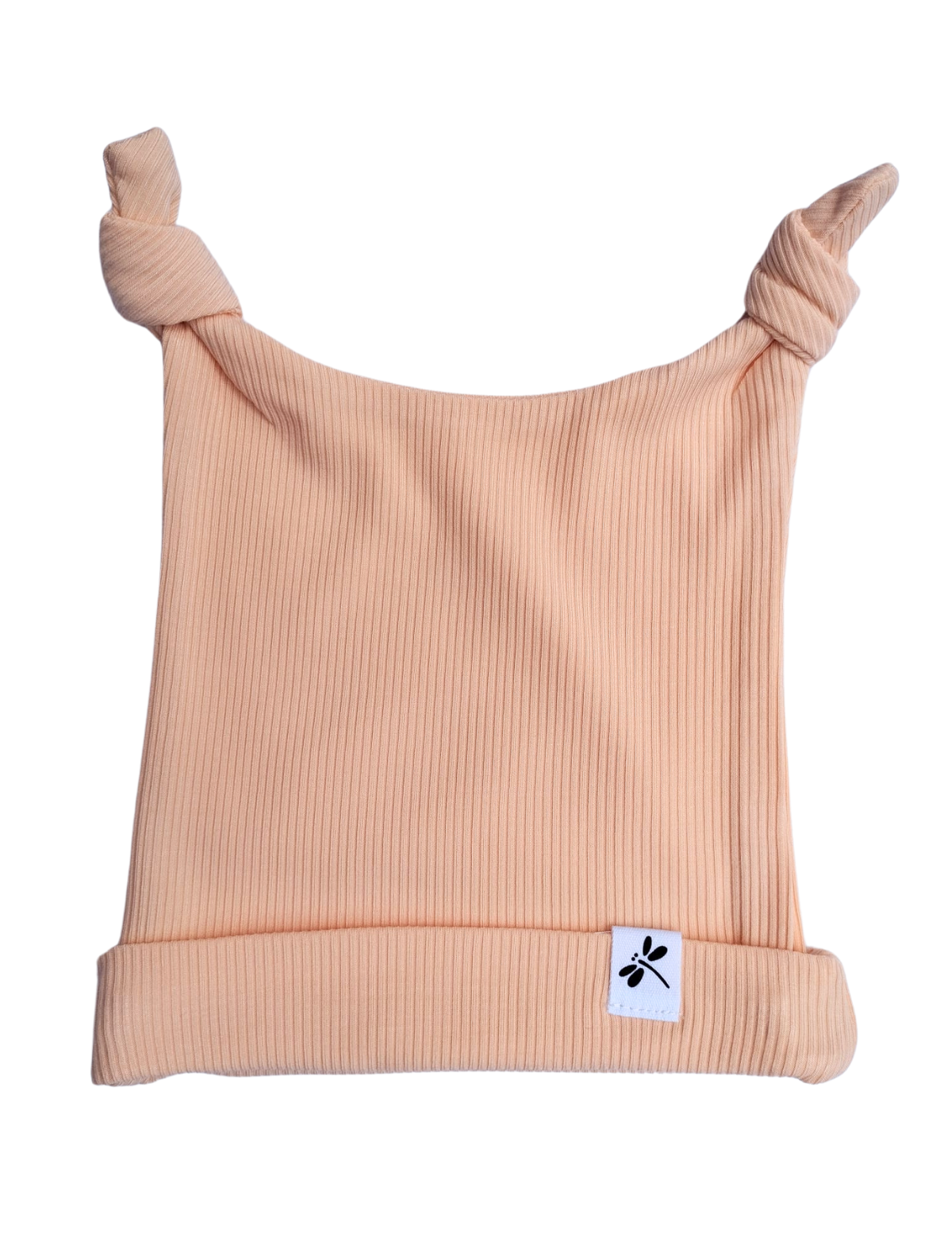 Coral bamboo baby double knot hat