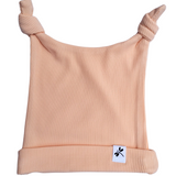 Coral bamboo baby double knot hat