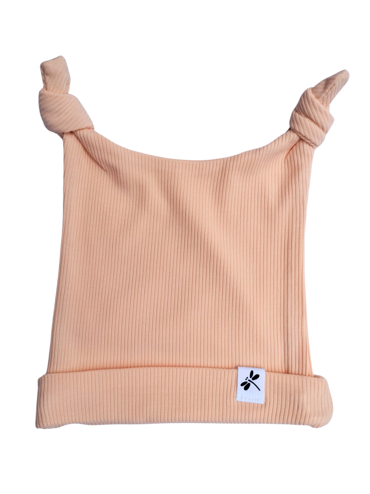 Coral bamboo baby double knot hat